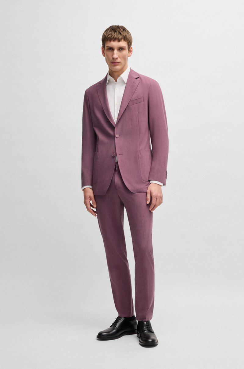 Hugo Boss Americana Slim Fit En Tejido Elástico Con Microestampado