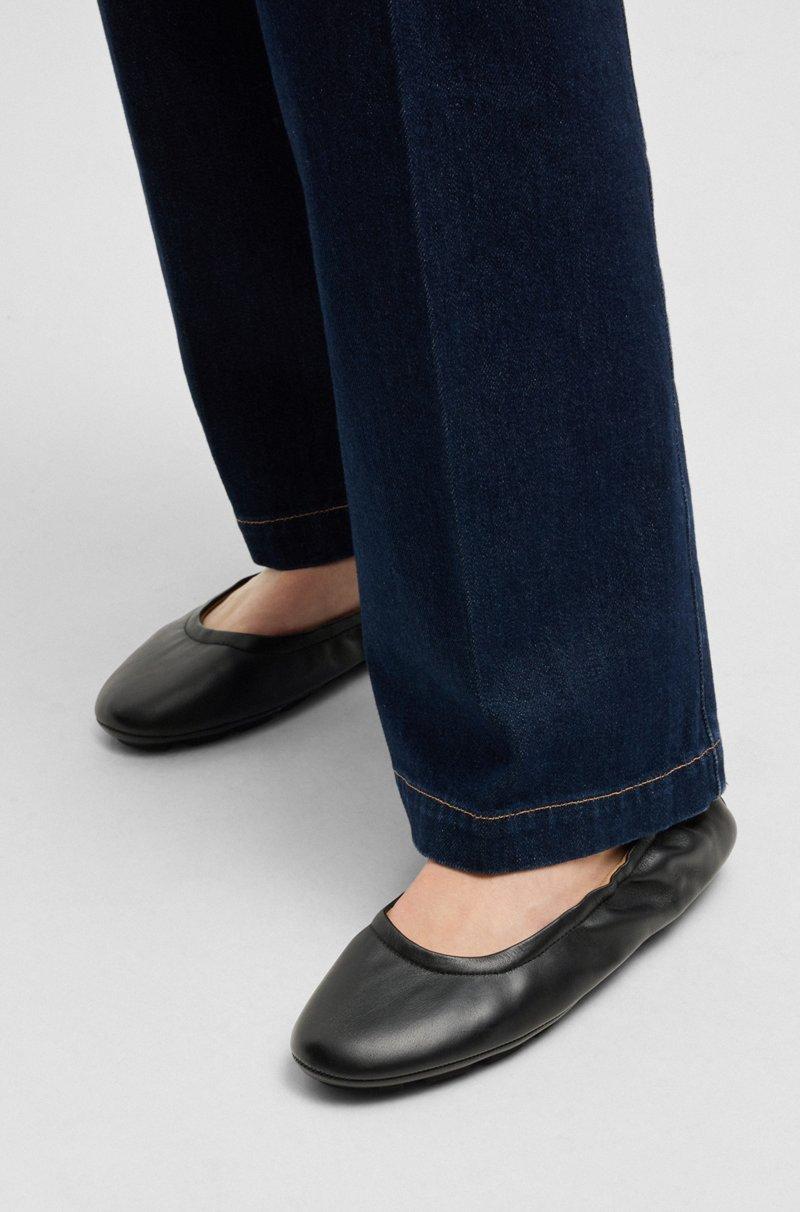 Hugo Boss Bailarinas De Piel De Napa Con Monograma Double B