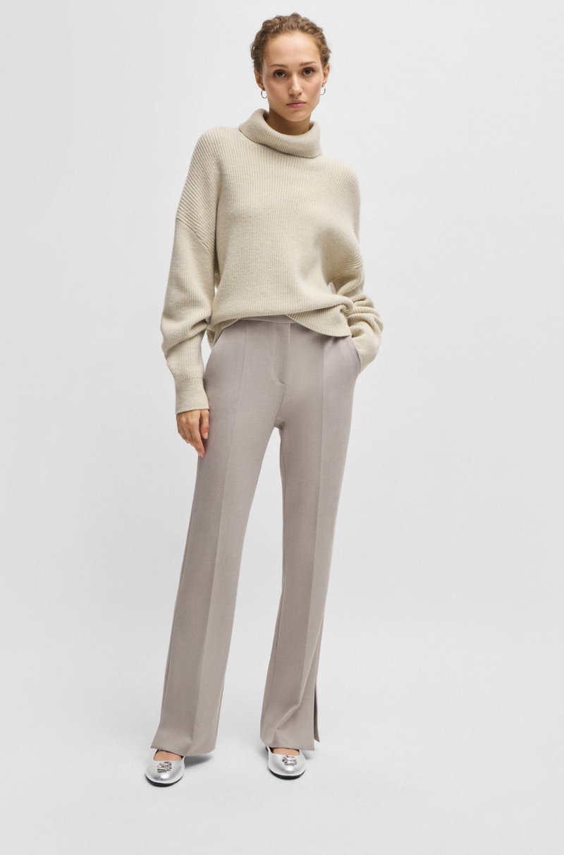 Hugo Boss Bailarinas De Piel Metalizada Con Monograma Double B