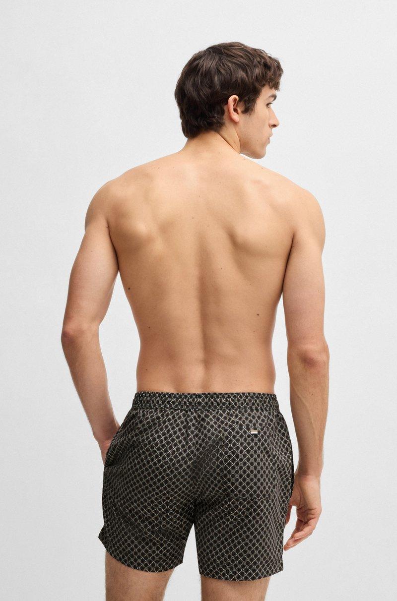 Hugo Boss Bañador Con Cordón En La Cintura Y Estampado Integral