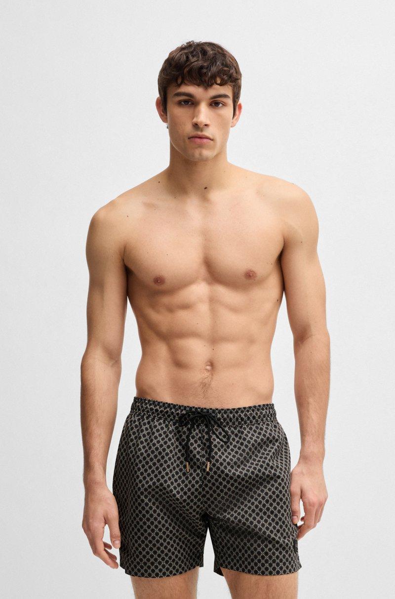 Hugo Boss Bañador con cordón en la cintura y estampado integral