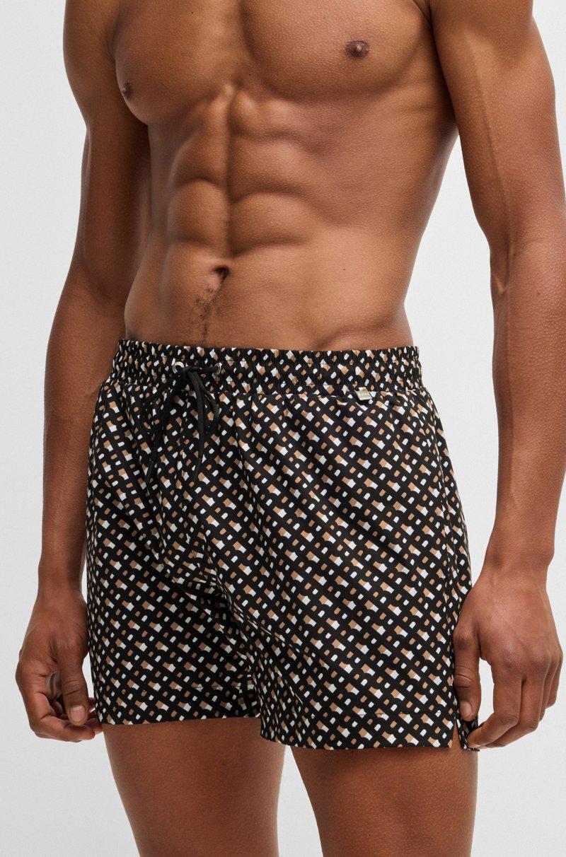 Hugo Boss Bañador De Secado Rápido Con Forro Integral Y Estampado De Monogramas