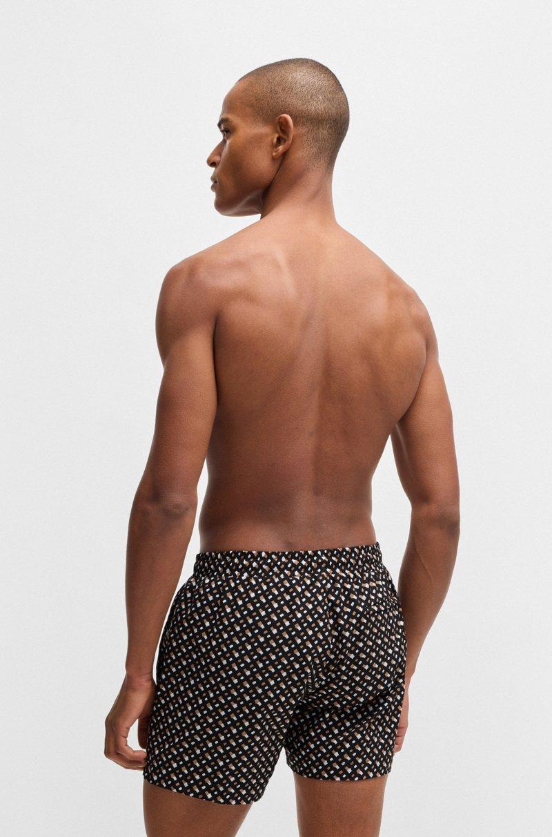 Hugo Boss Bañador De Secado Rápido Con Forro Integral Y Estampado De Monogramas