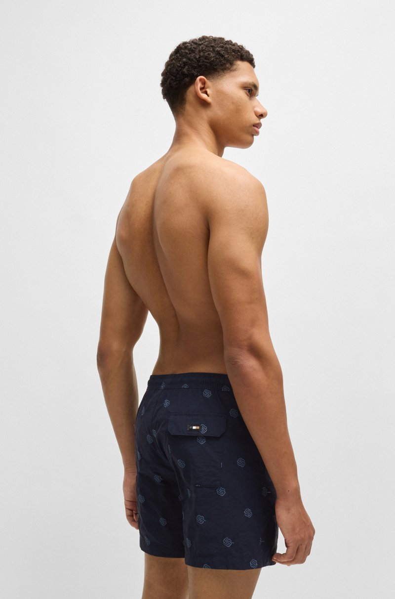 Hugo Boss Bañador De Secado Rápido Con Monogramas Double B