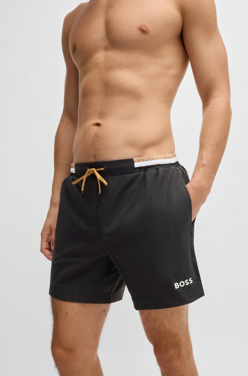 Hugo Boss Bañador De Tejido Antidesgarros Con Logo En Contraste
