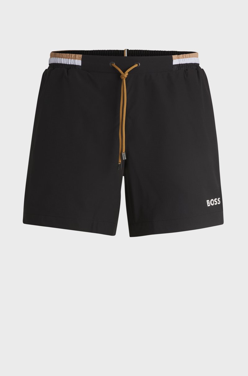 Hugo Boss Bañador De Tejido Antidesgarros Con Logo En Contraste