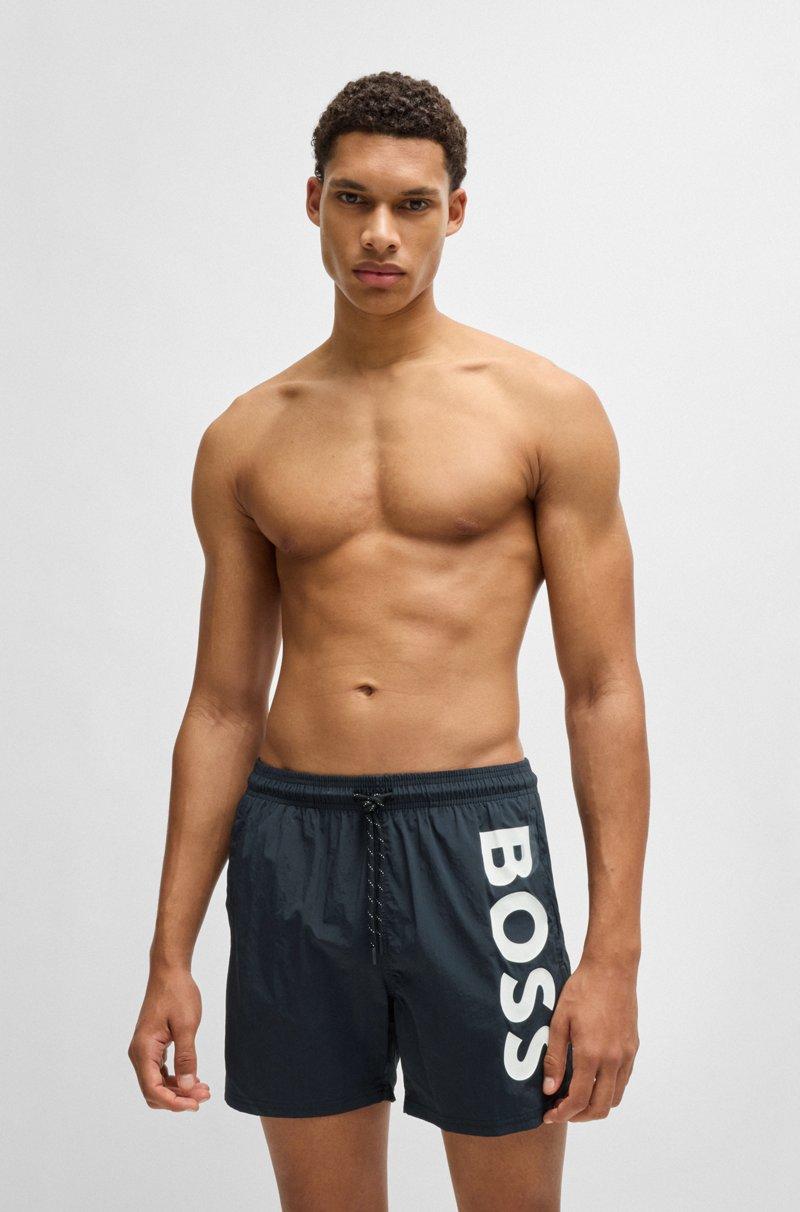 Hugo Boss Bañador en tejido de secado rápido con logo en contraste