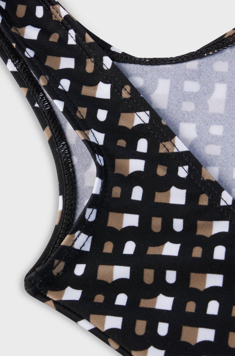 Hugo Boss Bañador Infantil De Espalda Baja Con Motivo De Monogramas Por Toda La Prenda