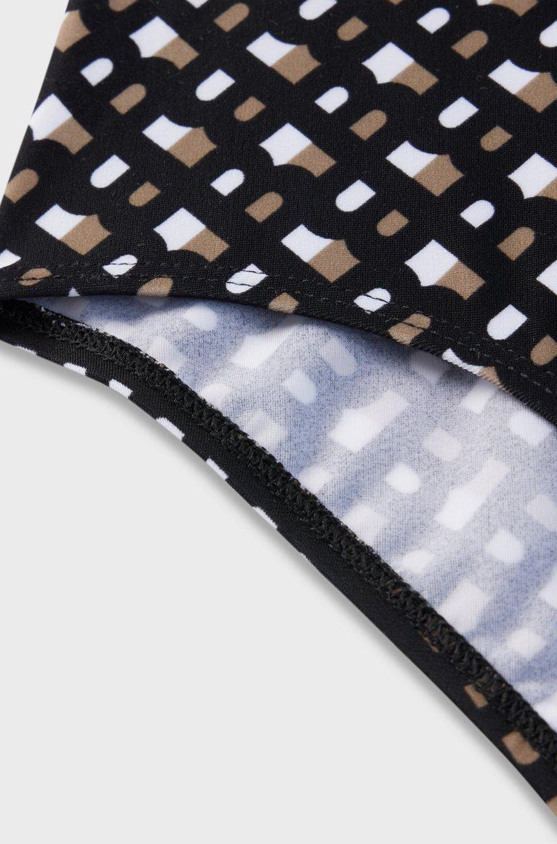 Hugo Boss Bañador Infantil De Espalda Baja Con Motivo De Monogramas Por Toda La Prenda