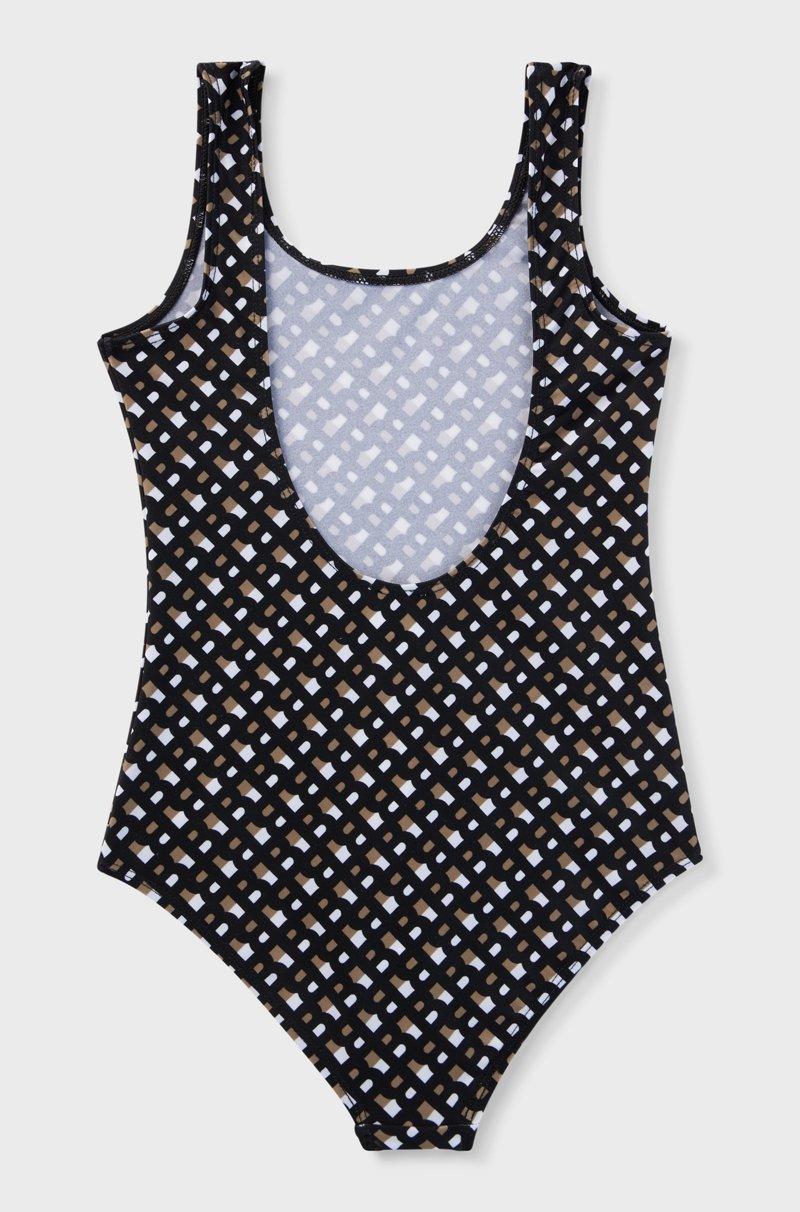 Hugo Boss Bañador Infantil De Espalda Baja Con Motivo De Monogramas Por Toda La Prenda