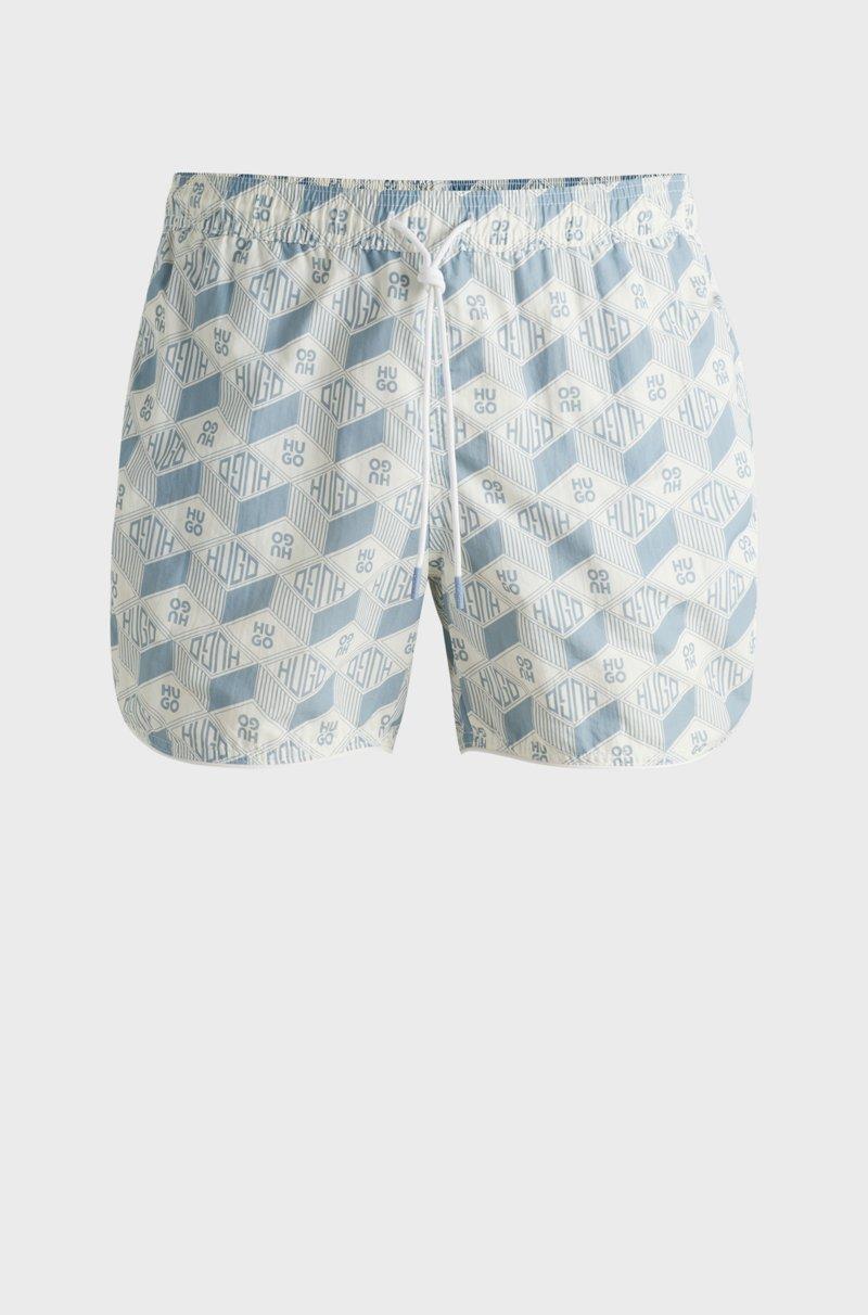 Hugo Boss Bañador Tipo Shorts Con Estampado De Temporada Y Dobladillo Redondeado