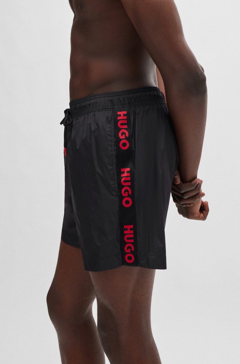 Hugo Boss Bañador Tipo Shorts Con Forro Integral Y Cinta Con Logo