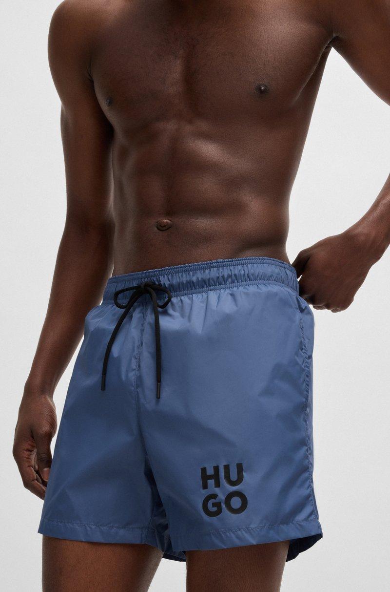 Hugo Boss Bañador Tipo Shorts Con Forro Integral Y Logo Apilado