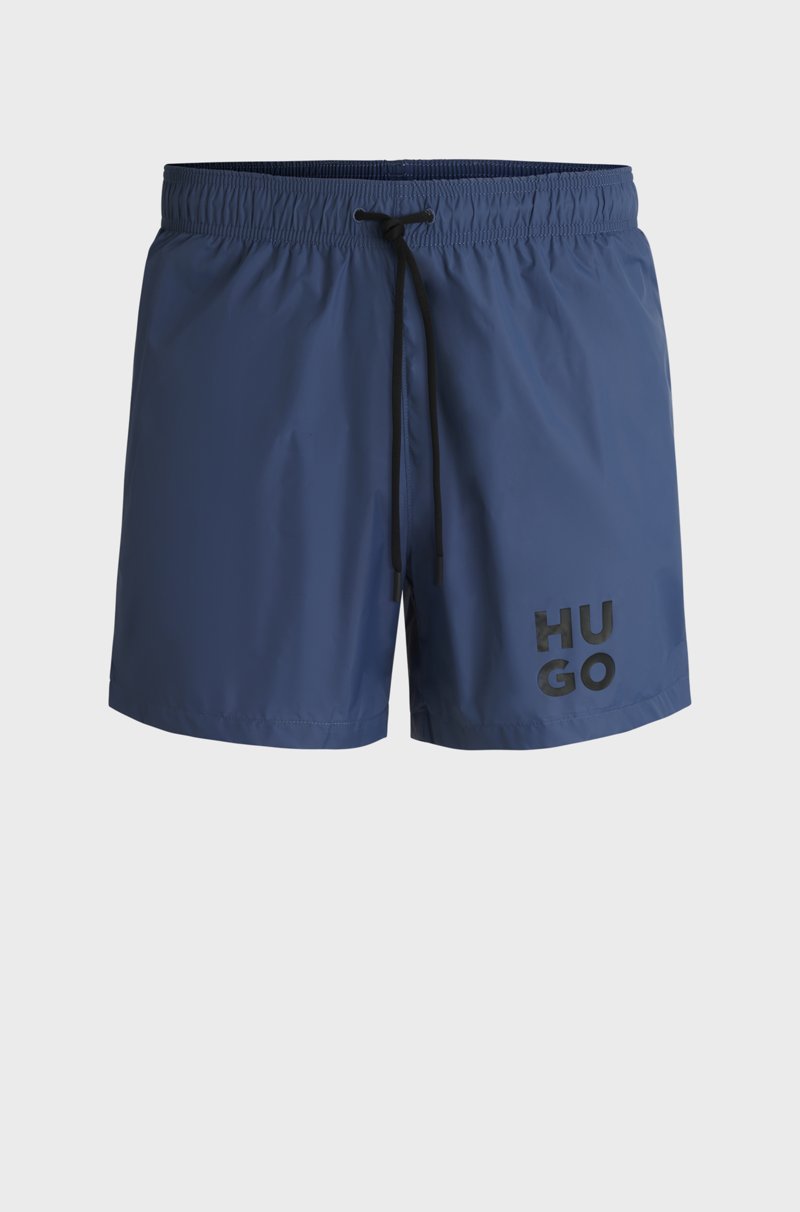 Hugo Boss Bañador Tipo Shorts Con Forro Integral Y Logo Apilado