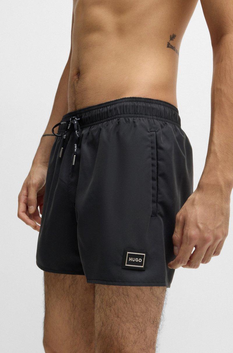Hugo Boss Bañador Tipo Shorts Con Logo Metálico Y Detalles De La Marca