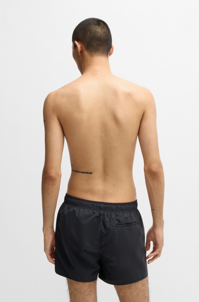 Hugo Boss Bañador Tipo Shorts Con Logo Metálico Y Detalles De La Marca