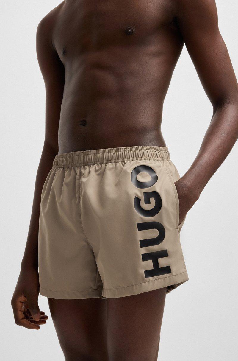 Hugo Boss Bañador Tipo Shorts De Secado Rápido Con Logo Estampado Vertical