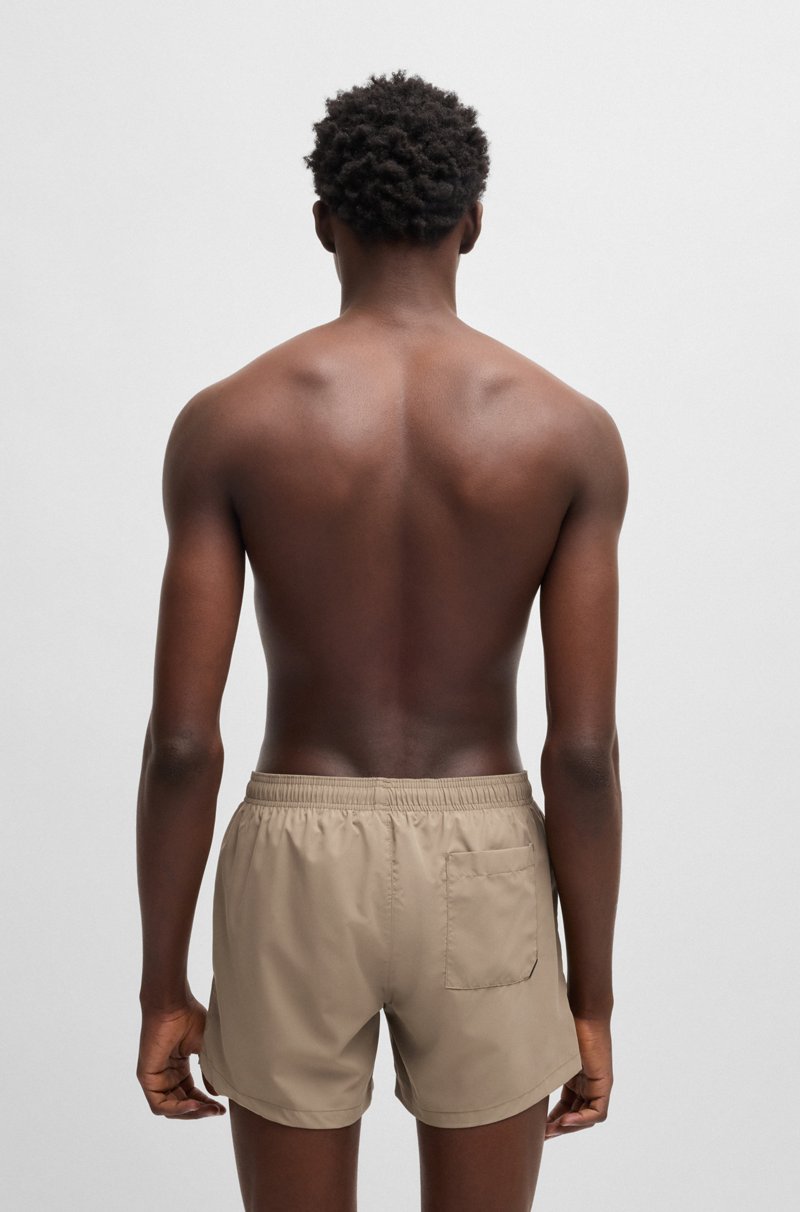 Hugo Boss Bañador Tipo Shorts De Secado Rápido Con Logo Estampado Vertical