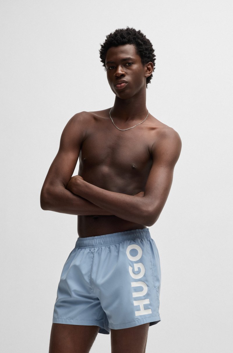 Hugo Boss Bañador tipo shorts de secado rápido con logo estampado vertical