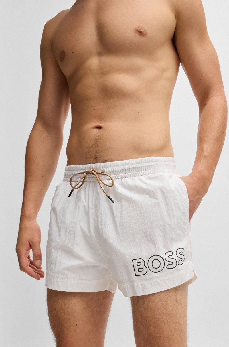 Hugo Boss Bañador Tipo Shorts En Tejido De Secado Rápido Con Logo En Contorno