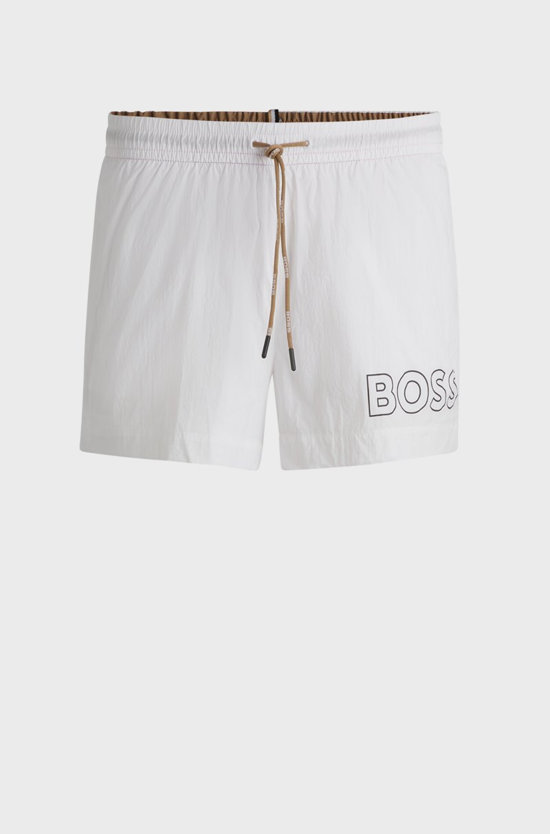 Hugo Boss Bañador Tipo Shorts En Tejido De Secado Rápido Con Logo En Contorno