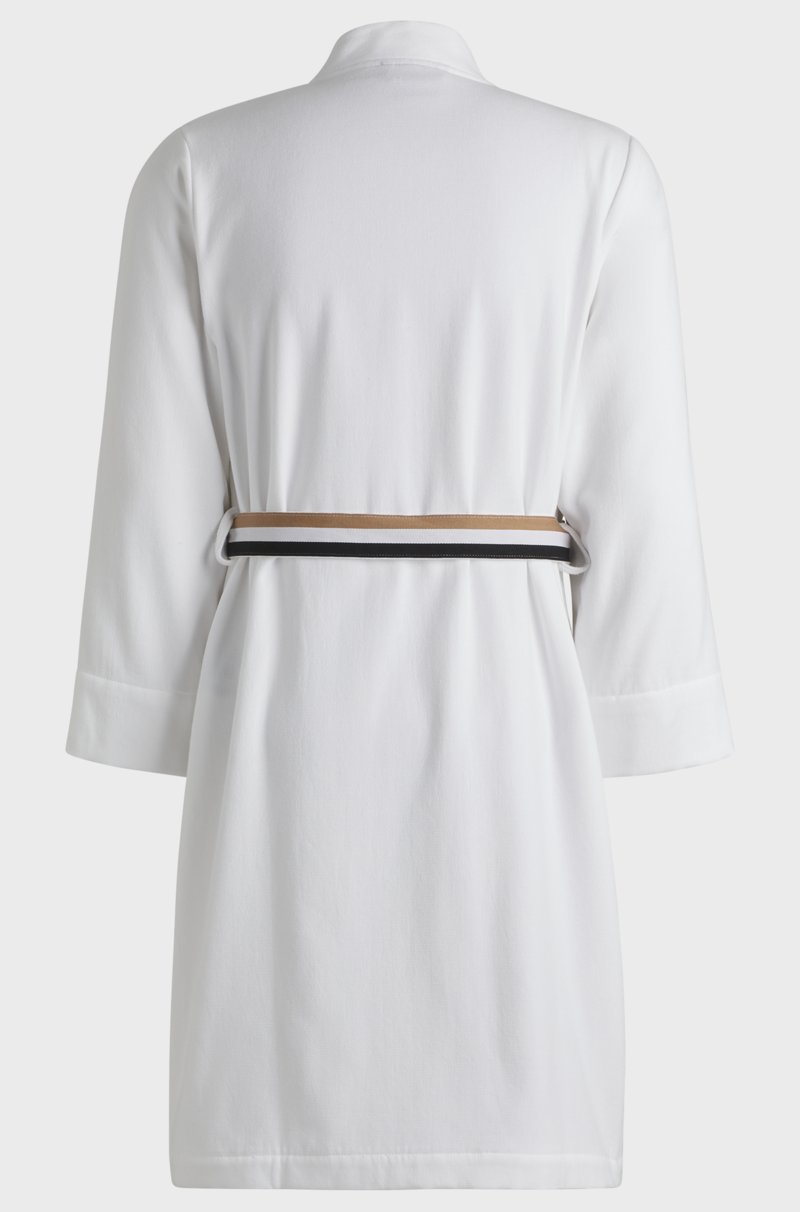 Hugo Boss Bata De Felpa De Algodón Con Interior De Secado Rápido