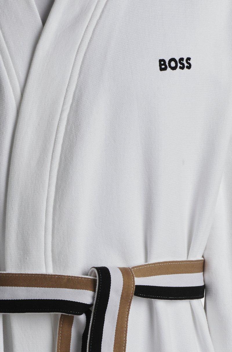 Hugo Boss Bata De Felpa De Algodón Con Interior De Secado Rápido