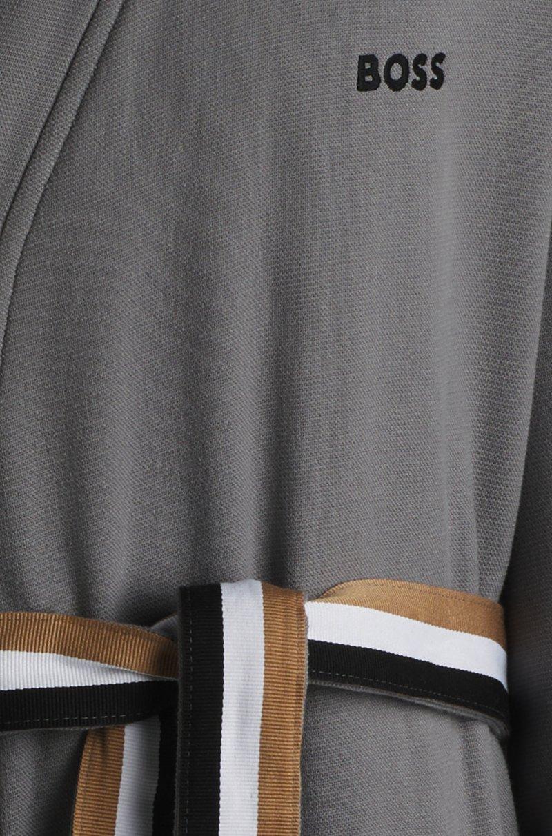 Hugo Boss Bata De Felpa De Algodón Con Interior De Secado Rápido