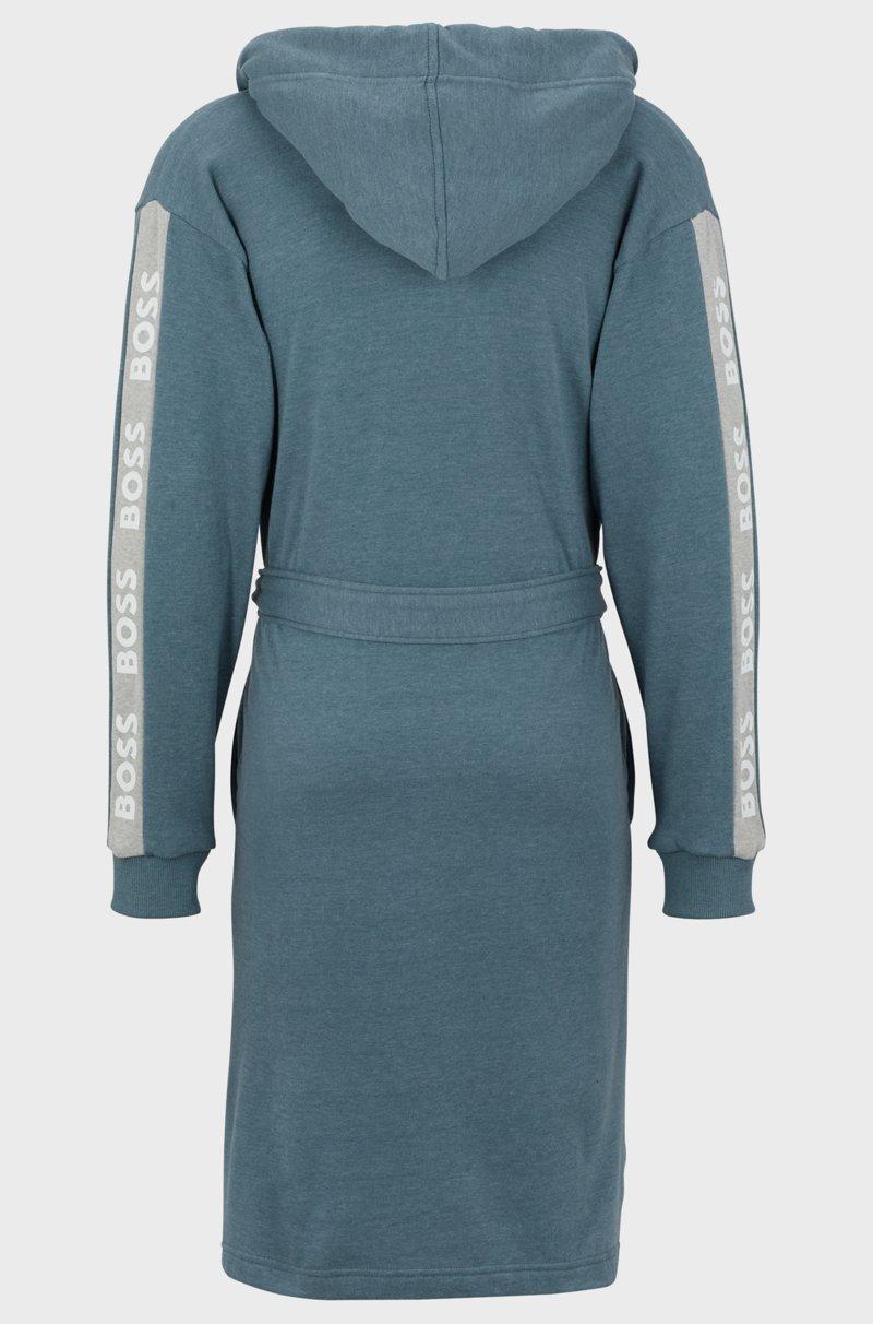 Hugo Boss Batín Azul Con Capucha Y Estampado De Logo En Las Mangas