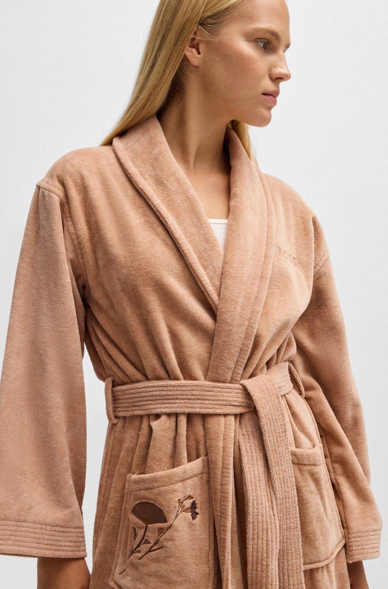 Hugo Boss Batín De Algodón Con Detalles Florales Bordados