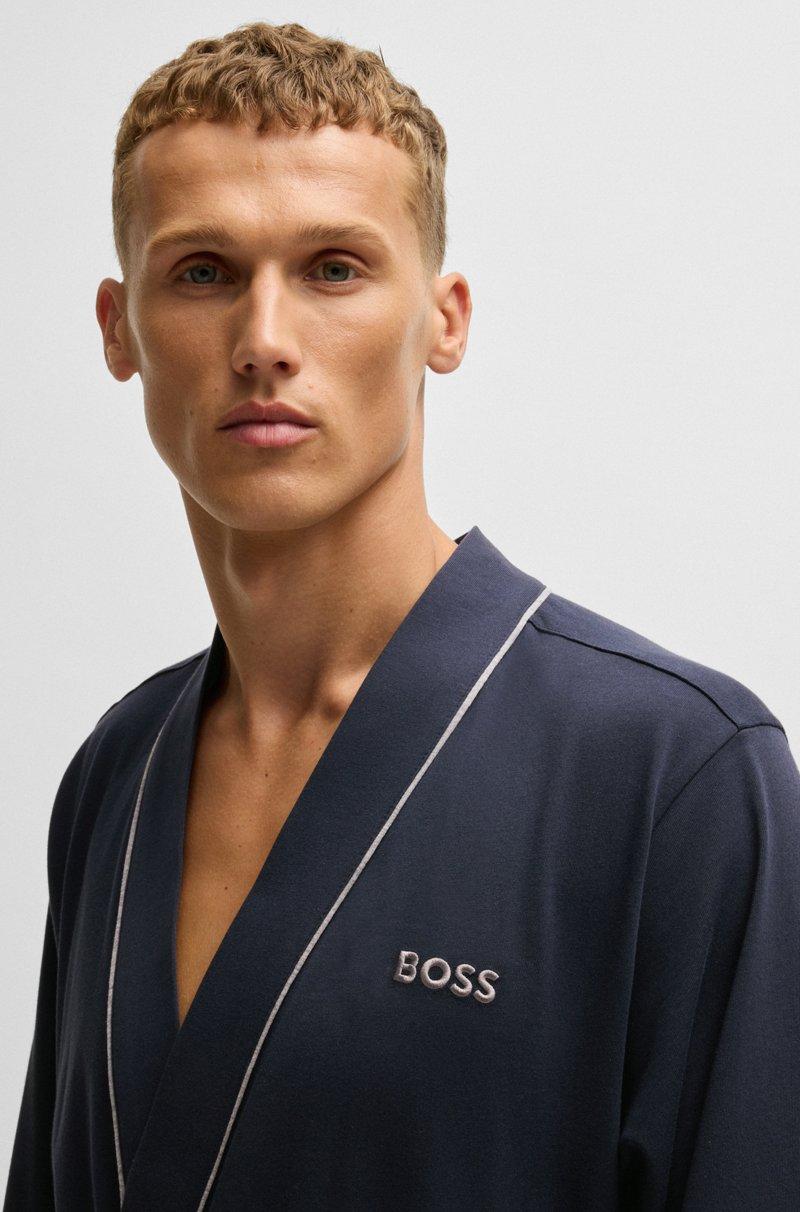Hugo Boss Batín De Punto De Algodón Con Logo Bordado