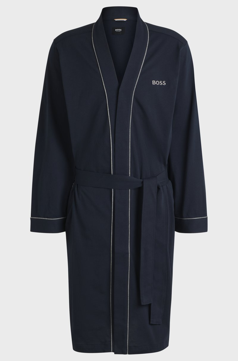 Hugo Boss Batín De Punto De Algodón Con Logo Bordado