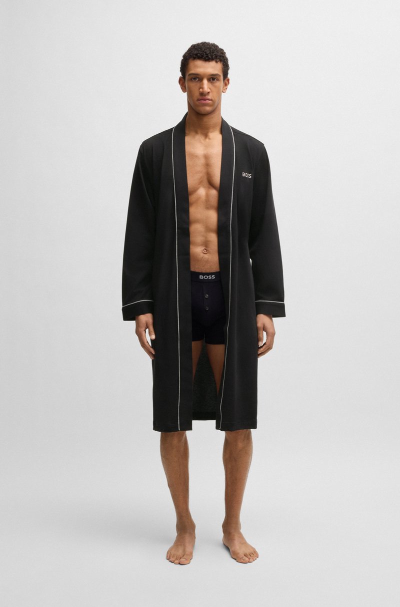 Hugo Boss Batín de punto de algodón con logo bordado