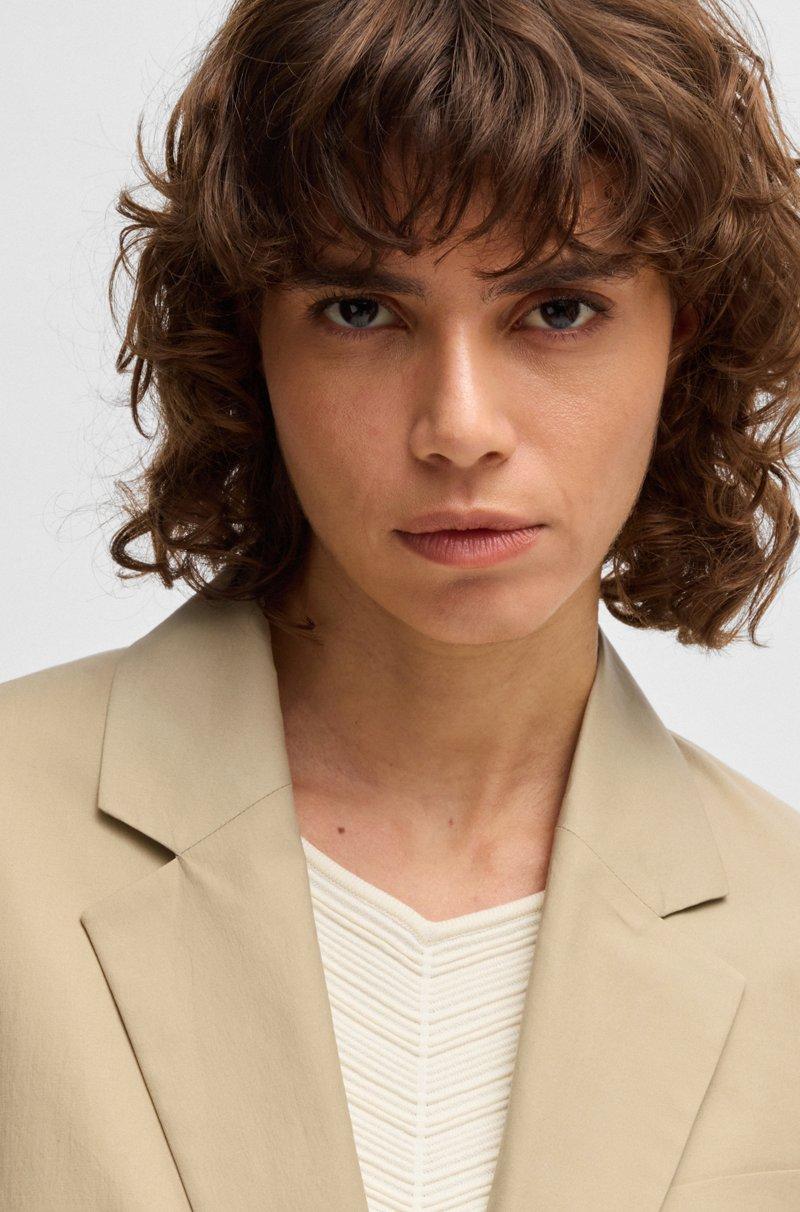 Hugo Boss Blazer Con Un Solo Botón En Algodón Elástico Vaporoso