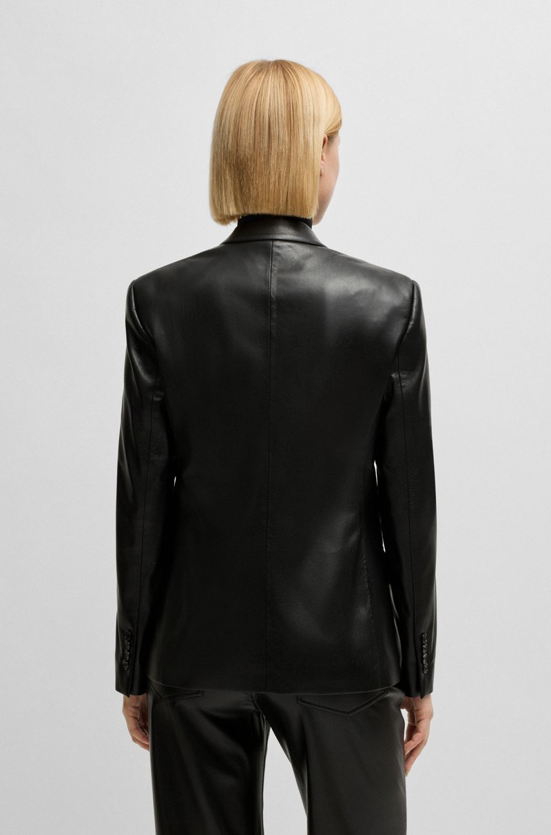 Hugo Boss Blazer Cruzado Regular Fit En Piel Sintética