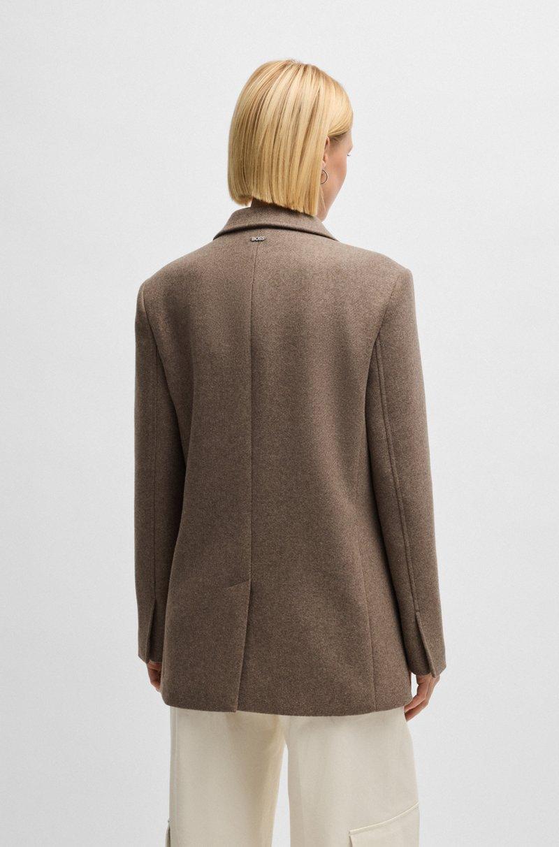 Hugo Boss Blazer Oversize Fit En Mezcla De Lana Jaspeada