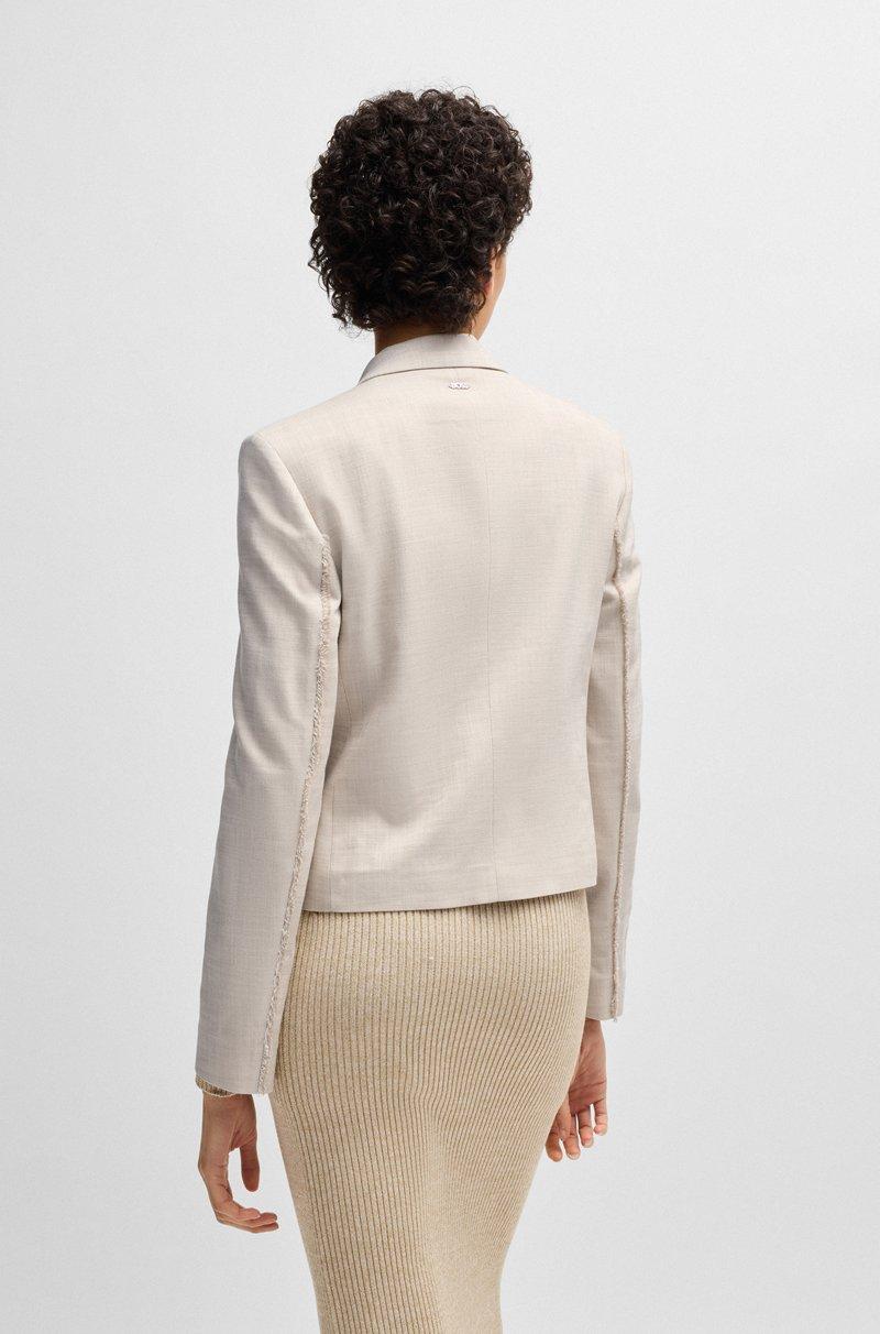 Hugo Boss Blazer Regular Fit En Tejido Elástico Jaspeado