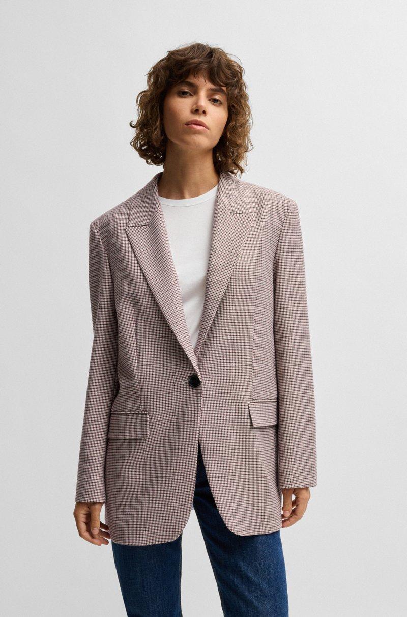 Hugo Boss Blazer relaxed fit de tejido elástico con microestampado