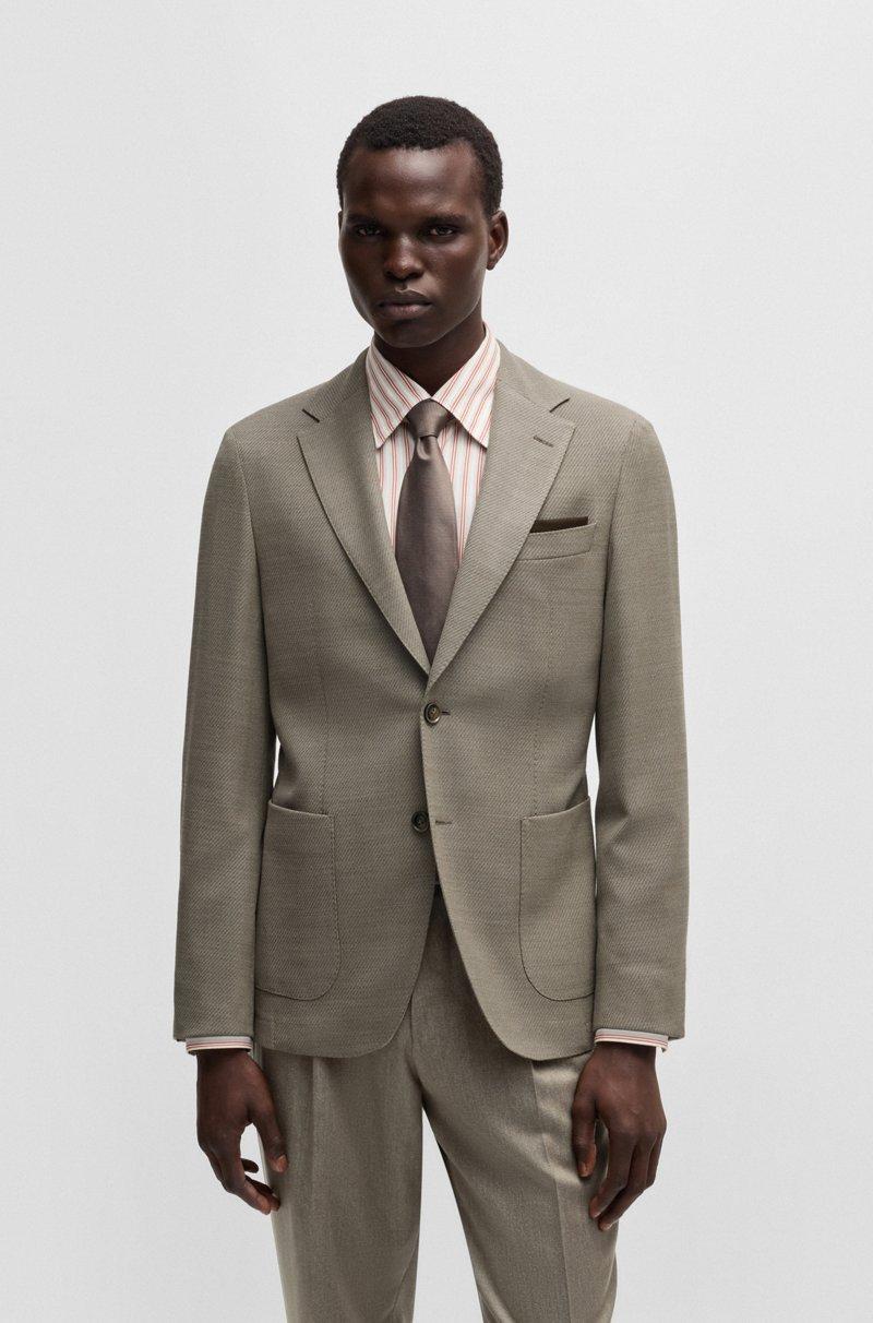 Hugo Boss Blazer slim fit de mezcla de lana elástica técnica