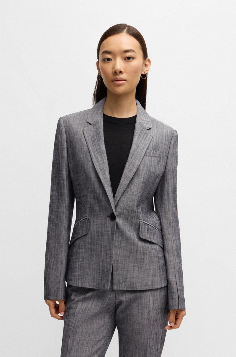 Hugo Boss Blazer slim fit de tejido sharkskin jaspeado