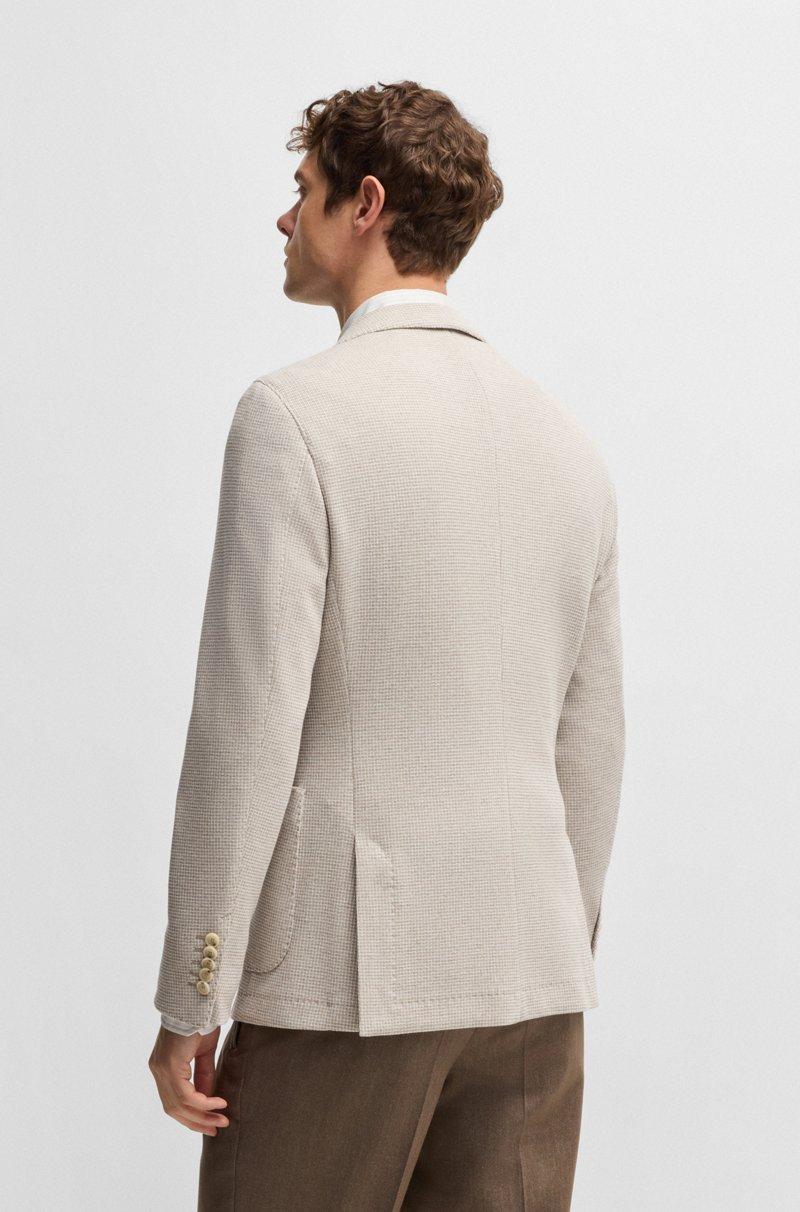 Hugo Boss Blazer Slim Fit En Lana Virgen Algodón Y Cashmere