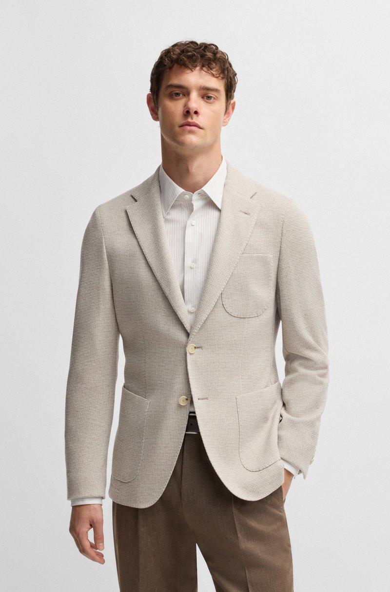 Hugo Boss Blazer slim fit en lana virgen algodón y cashmere