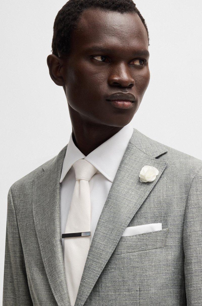 Hugo Boss Blazer Slim Fit En Tejido Con Microdibujo