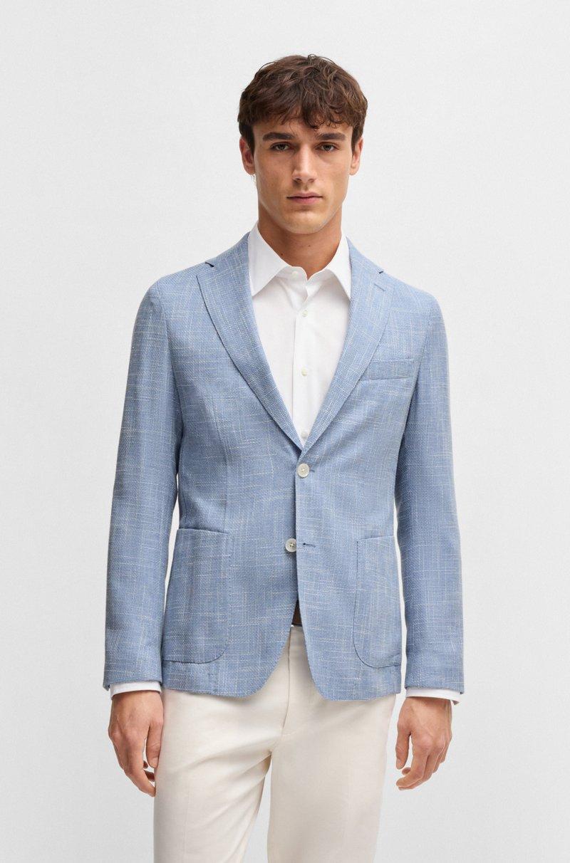 Hugo Boss Blazer slim fit en tejido con microdibujo