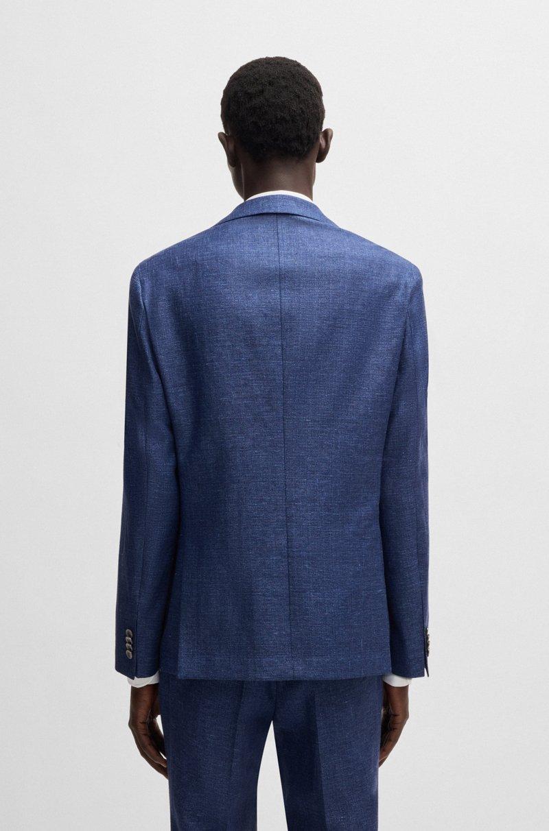 Hugo Boss Blazer Slim Fit En Tejido Con Microdibujo