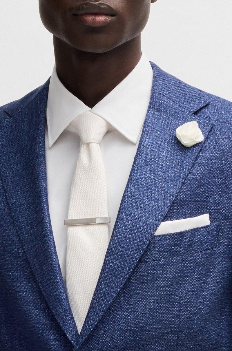 Hugo Boss Blazer Slim Fit En Tejido Con Microdibujo