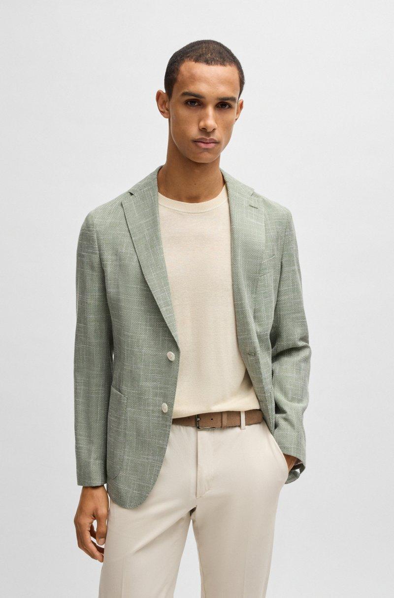Hugo Boss Blazer slim fit en tejido con microdibujo