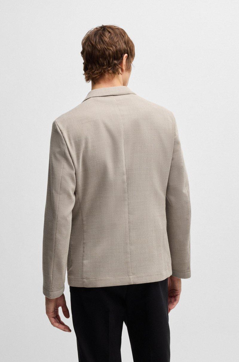 Hugo Boss Blazer Slim Fit Estampado De Mezcla De Lana