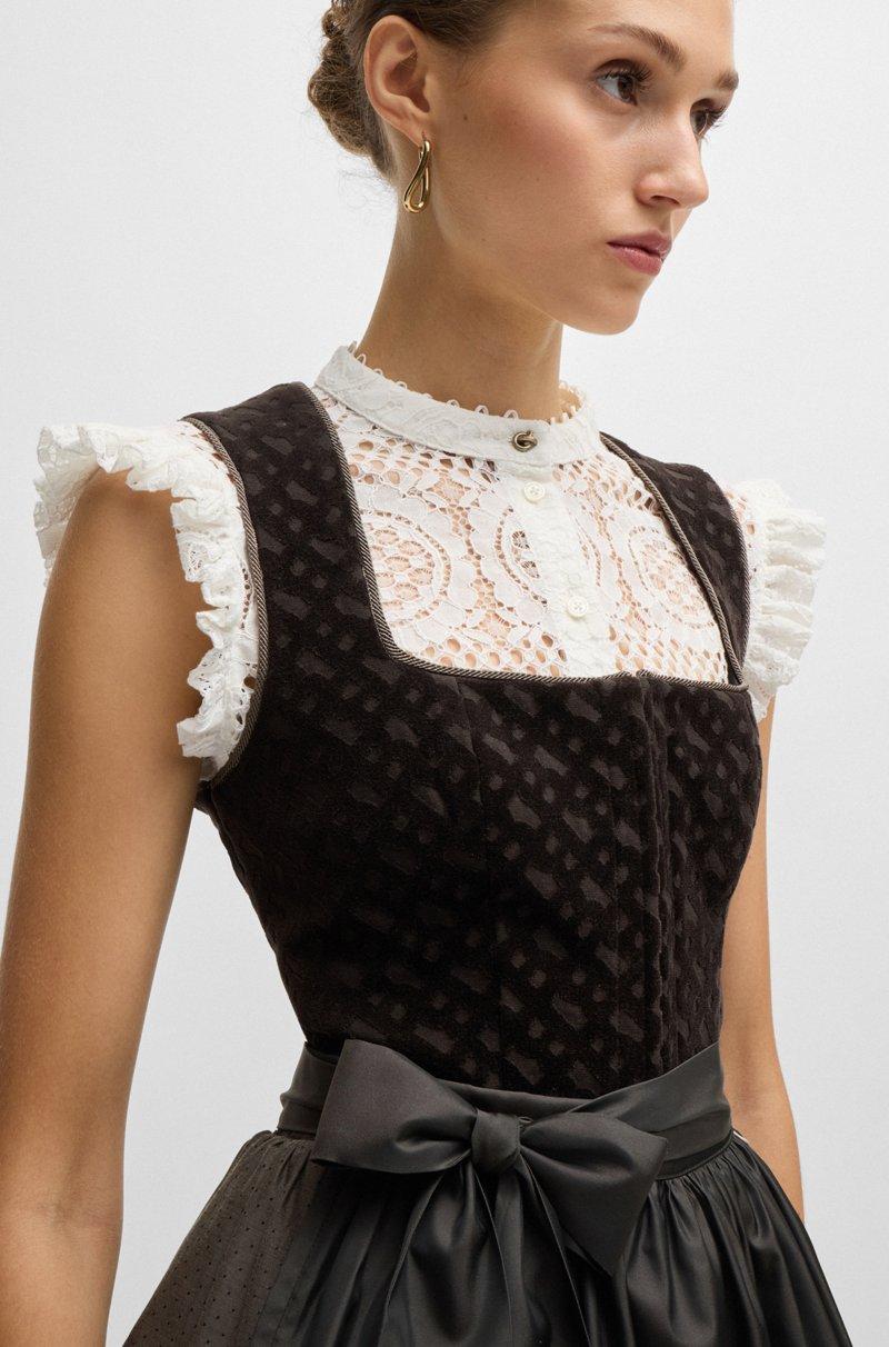 Hugo Boss Blusa BOSS X Kinga Mathe De Algodón Con Encaje