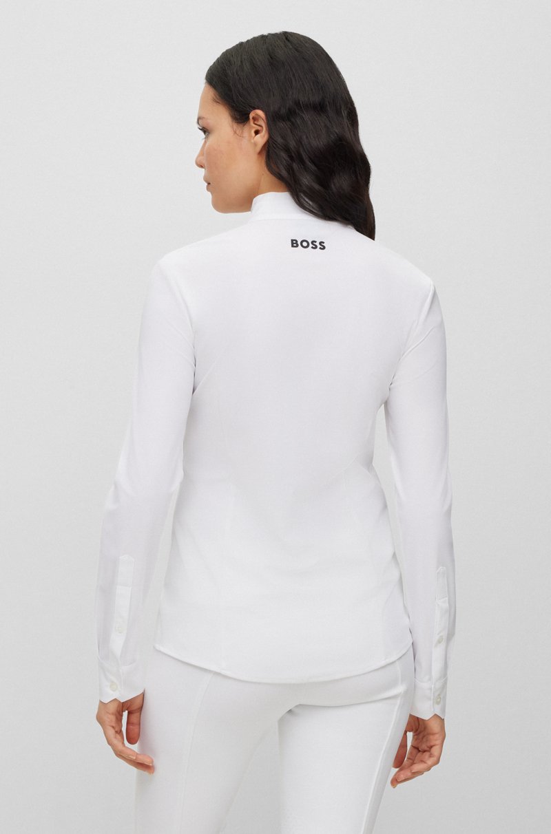 Hugo Boss Blusa De Equitación Slim Fit Para Exhibiciones En Diferentes Materiales